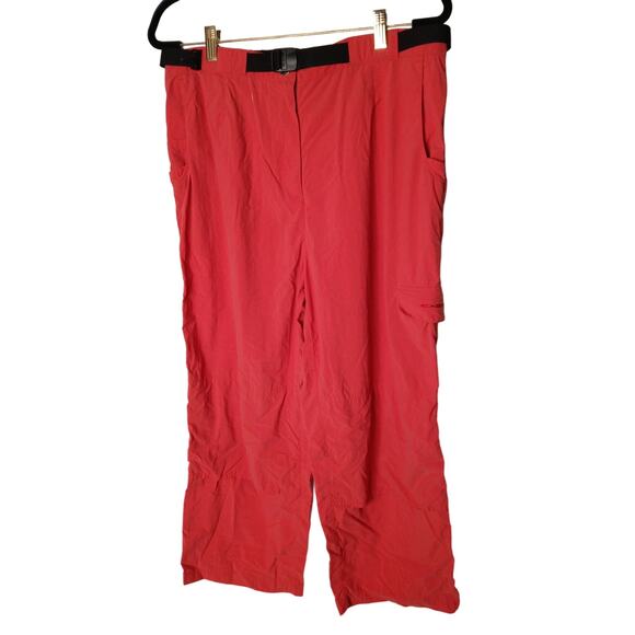 Exofficio Belted Cropped Excursion Midrise Hiking Camping Pants Large - Picture 1 of 6